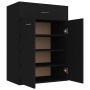 Black plywood shoe cabinet 60x35x84 cm by vidaXL, Shoe racks and shoe organizers - Ref: Foro24-801072, Price: 74,49 €, Discou...