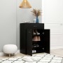 Black plywood shoe cabinet 60x35x84 cm by vidaXL, Shoe racks and shoe organizers - Ref: Foro24-801072, Price: 74,49 €, Discou...