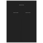 Black plywood shoe cabinet 60x35x84 cm by vidaXL, Shoe racks and shoe organizers - Ref: Foro24-801072, Price: 74,49 €, Discou...