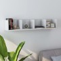 Glossy white plywood CD wall shelf 100x18x18 cm by vidaXL, Shelves and shelves - Ref: Foro24-801325, Price: 31,79 €, Discount: %