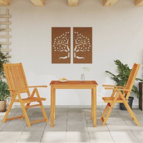 3-piece solid acacia wood garden dining set by vidaXL, Garden sets - Ref: Foro24-3295260, Price: 264,40 €, Discount: %