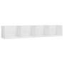 Glossy white plywood CD wall shelf 100x18x18 cm by vidaXL, Shelves and shelves - Ref: Foro24-801325, Price: 31,79 €, Discount: %