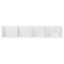 Glossy white plywood CD wall shelf 100x18x18 cm by vidaXL, Shelves and shelves - Ref: Foro24-801325, Price: 31,79 €, Discount: %