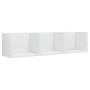 Estantería de pared CD contrachapada blanco brillo 75x18x18 cm de vidaXL, Estantes y estanterías - Ref: Foro24-801316, Precio...