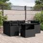 Set mit 7 Gartensofas mit Kissen Kunstrattan schwarz von vidaXL, Gartensets - Ref: Foro24-3267125, Preis: 481,10 €, Rabatt: %