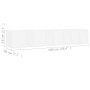 White plywood CD wall shelf 100x18x18 cm by vidaXL, Shelves and shelves - Ref: Foro24-801319, Price: 34,40 €, Discount: %