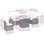 Set mit 7 Gartensofas mit Kissen Kunstrattan schwarz von vidaXL, Gartensets - Ref: Foro24-3268566, Preis: 534,19 €, Rabatt: %