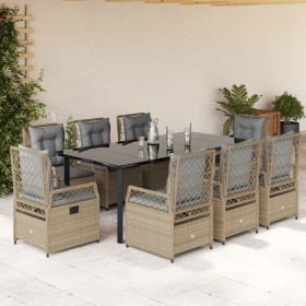 9-piece garden dining set with beige synthetic rattan cushions by vidaXL, Garden sets - Ref: Foro24-3263012, Price: 1,00 €, D...