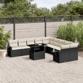 Garden sofa set 11 pieces and black synthetic rattan cushions by vidaXL, Garden sets - Ref: Foro24-3268166, Price: 786,81 €, ...