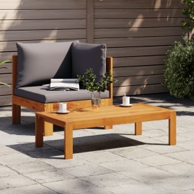 Gartensofas 2 Stück mit Kissen aus massivem Akazienholz von vidaXL, Modulare Sofas für den Außenbereich - Ref: Foro24-367632,...