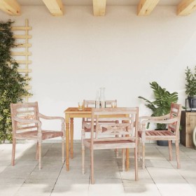 Batavia chairs 4 pcs solid whitewashed teak wood by vidaXL, Garden chairs - Ref: Foro24-3155988, Price: 413,99 €, Discount: %