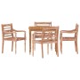 Batavia chairs 4 pcs solid whitewashed teak wood by vidaXL, Garden chairs - Ref: Foro24-3155988, Price: 412,96 €, Discount: %