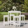 5-piece white pine wood garden table and high stools set by vidaXL, Garden sets - Ref: Foro24-3154731, Price: 322,74 €, Disco...