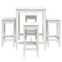 5-piece white pine wood garden table and high stools set by vidaXL, Garden sets - Ref: Foro24-3154731, Price: 322,51 €, Disco...