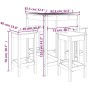 5-piece white pine wood garden table and high stools set by vidaXL, Garden sets - Ref: Foro24-3154731, Price: 322,51 €, Disco...