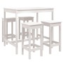 5-piece white pine wood garden table and high stools set by vidaXL, Garden sets - Ref: Foro24-3154746, Price: 346,06 €, Disco...