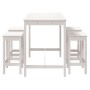 5-piece white pine wood garden table and high stools set by vidaXL, Garden sets - Ref: Foro24-3154746, Price: 346,06 €, Disco...