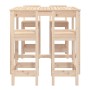 Garden table and high stools 5 pieces solid pine wood by vidaXL, Garden sets - Ref: Foro24-3154750, Price: 223,09 €, Discount: %