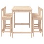 Garden table and high stools 5 pieces solid pine wood by vidaXL, Garden sets - Ref: Foro24-3154750, Price: 223,09 €, Discount: %