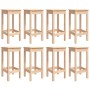 Garden table and high stools 9 pieces solid pine wood by vidaXL, Garden sets - Ref: Foro24-3154765, Price: 534,07 €, Discount: %