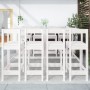 Garden table and high stools 9 pcs solid white pine wood by vidaXL, Garden sets - Ref: Foro24-3154771, Price: 647,12 €, Disco...