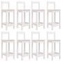 Garden table and high stools 9 pcs solid white pine wood by vidaXL, Garden sets - Ref: Foro24-3154771, Price: 647,12 €, Disco...