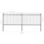 Garden fence with black steel spearheads 3.4x1.2 m by vidaXL, fence panels - Ref: Foro24-277621, Price: 139,16 €, Discount: %