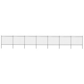 Garden fence with black steel spearheads 11.9x1.5 m by vidaXL, fence panels - Ref: Foro24-277635, Price: 507,60 €, Discount: %