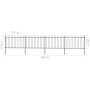 Garden fence with black steel spearheads 6.8x1.2 m by vidaXL, fence panels - Ref: Foro24-277623, Price: 289,11 €, Discount: %