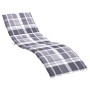 Gray Checkered Oxford Cloth Lounger Cushion 200x70x3 cm by vidaXL, Cushions for chairs and sofas - Ref: Foro24-314232, Price:...