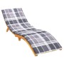 Gray Checkered Oxford Cloth Lounger Cushion 200x70x3 cm by vidaXL, Cushions for chairs and sofas - Ref: Foro24-314232, Price:...