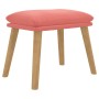 Pink velvet footstool 45x29.5x35 cm by vidaXL, Ottomans - Ref: Foro24-341439, Price: 43,15 €, Discount: %