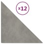 Wall panels 12 pcs light gray velvet 30x30 cm 0.54 m² by vidaXL, Wall covering - Ref: Foro24-343947, Price: 37,76 €, Discount: %