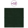 Wall panels 12 pcs dark green velvet 30x30 cm 1.08m² by vidaXL, Wall covering - Ref: Foro24-344044, Price: 28,05 €, Discount: %