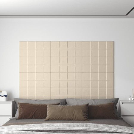 Wall panels 12 pcs cream velvet 60x30 cm 2.16 m² by vidaXL, Wall covering - Ref: Foro24-344092, Price: 58,30 €, Discount: %