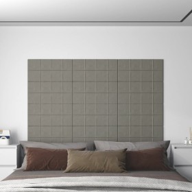 Wall panels 12 pcs light gray velvet 60x30 cm 2.16 m² by vidaXL, Wall covering - Ref: Foro24-344084, Price: 53,97 €, Discount: %