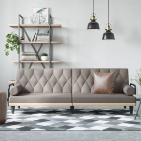 Sofa bed with armrests taupe gray fabric by vidaXL, Sofas - Ref: Foro24-351942, Price: 233,99 €, Discount: %