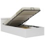 Hydraulisches Canape-Bett mit LED, weißem Kunstleder, 100 x 200 cm von vidaXL, Betten und Lattenroste - Ref: Foro24-285547, P...