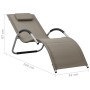 Loungers 2 units textilene gray taupe and gray by vidaXL, Loungers - Ref: Foro24-310519, Price: 129,76 €, Discount: %