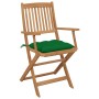 6 pcs folding garden chairs and solid acacia wood cushions by vidaXL, Garden chairs - Ref: Foro24-3074960, Price: 334,71 €, D...