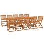 Garden dining set 11 pieces solid acacia wood by vidaXL, Garden sets - Ref: Foro24-3086980, Price: 782,45 €, Discount: %