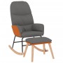 Rocking chair with footrest in light gray fabric by vidaXL, Rocking chairs - Ref: Foro24-3097401, Price: 167,63 €, Discount: %