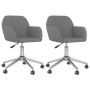 Swivel dining chairs 2 units light gray fabric by vidaXL, dining chairs - Ref: Foro24-3103086, Price: 161,99 €, Discount: %