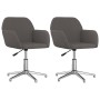 Sillas de comedor giratorias 2 unidades tela gris oscuro de vidaXL, Sillas de comedor - Ref: Foro24-3103031, Precio: 159,03 €...