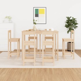 7-piece solid pine wood bar set by vidaXL, Furniture sets for kitchens and dining rooms - Ref: Foro24-3124712, Price: 495,99 ...