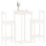 3-teiliges Bar-Set aus massivem weißem Kiefernholz von vidaXL, Möbelsets für Küchen und Esszimmer - Ref: Foro24-3124733, Prei...