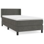 Cama box spring con colchón terciopelo gris oscuro 100x200 cm de vidaXL, Camas y somieres - Ref: Foro24-3130824, Precio: 344,...