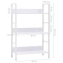 3-tier white engineered wood shelf 60x27.6x90.5cm by vidaXL, Bookcases and shelves - Ref: Foro24-288220, Price: 58,79 €, Disc...