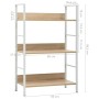 Estantería de 3 niveles madera ingeniería roble 60x27,6x90,5 cm de vidaXL, Librerías y estanterías - Ref: Foro24-288221, Prec...