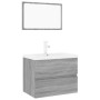 Badezimmermöbel-Set aus grauem Sonoma-Sperrholz von vidaXL, Badezimmermöbel - Ref: Foro24-3152877, Preis: 229,99 €, Rabatt: %